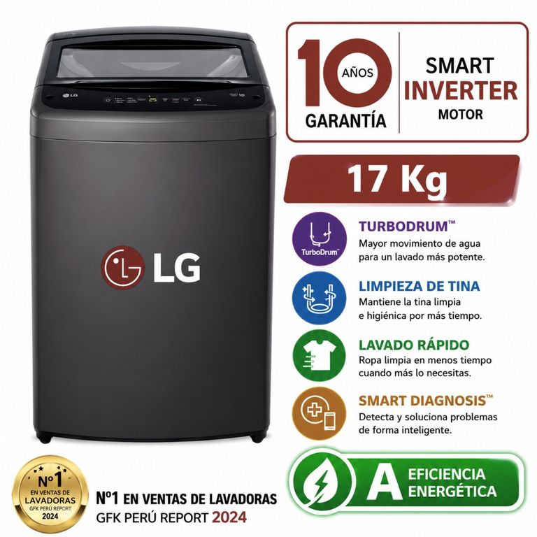 Lavadora Carga Superior 17 kg WT17BVTB