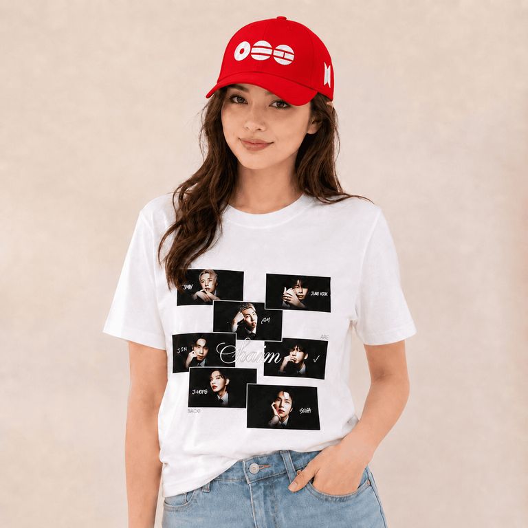 POLO BTS ARIRANG + GORRA PARA FANS ARMYS