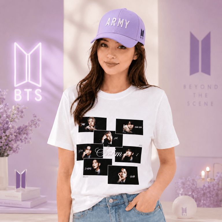 POLO BTS ARIRANG + GORRA PARA FANS ARMYS