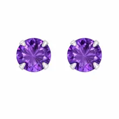GENERICO - Aretes Punto de Luz con Cristales de Colores - Plata 950