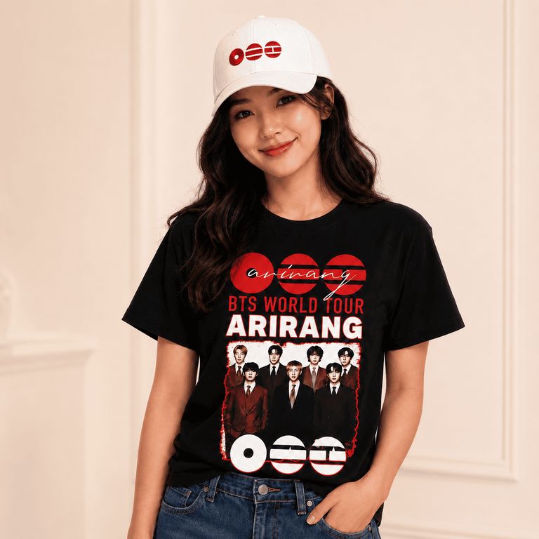 POLO BTS ARIRANG + GORRA BTS PARA FANS ARMYS