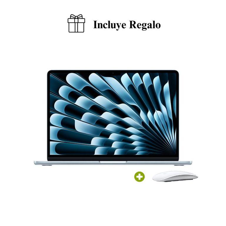 Nuevo MacBook Air M5 13” 16GB RAM + 512GB ( Teclado Ingles ) - Sky Blue + Magic Mouse