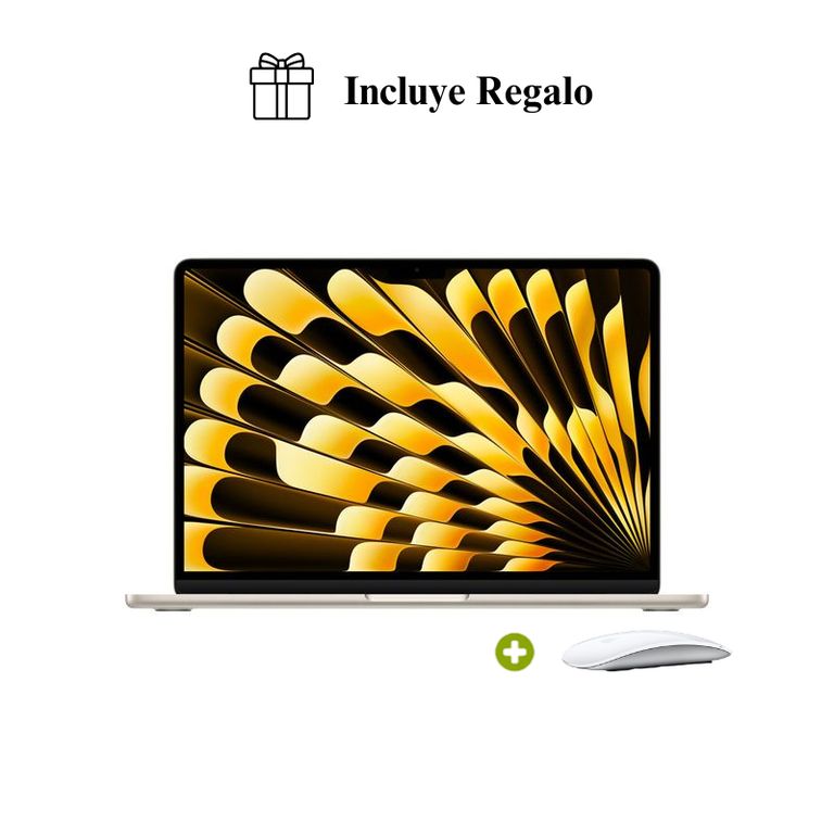 Nuevo MacBook Air M5 13” 16GB RAM + 512GB ( Teclado Ingles ) - Starlight + Magic Mouse