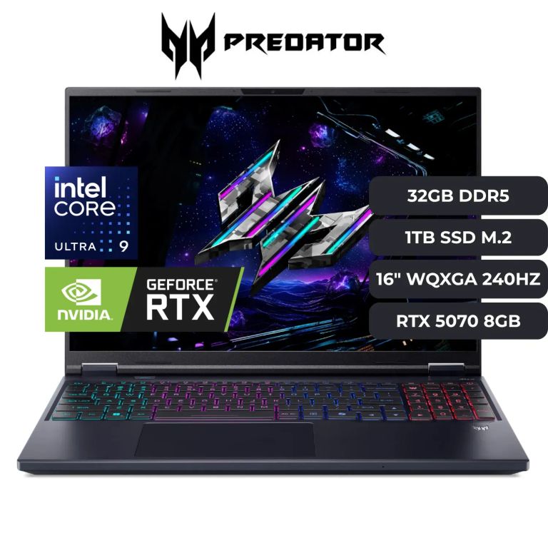 Laptop Predator Helios Neo 16 AI Core Ultra 9 275HX, RTX 5070 8GB, 32GB RAM