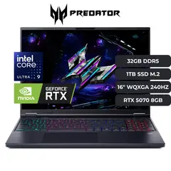 ACER - Laptop Predator Helios Neo 16 AI Core Ultra 9 275HX, RTX 5070 8GB, 32GB RAM