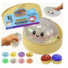 GENERICO - Squishy Antiestrés Dumpling Rainbow Mystery Grande con Vaporera VIRAL