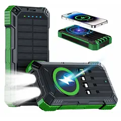 SANC - Cargador Solar Portátil 40000mAh Con Carga Ultrarrápida 65W Power Bank Inalámbrica