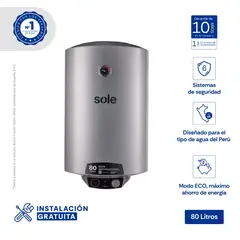 Sole - Terma Eléctrica Elite 80 Litros para Pared