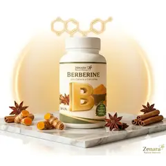 GENERICO - Berberina Berberine con Canela y Curcuma - Equilibrio de la Glucosa y Prevencion de la Diabetes
