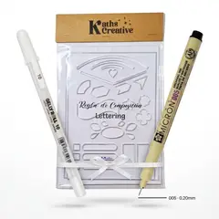 SAKURA - Kit Iniciación Lettering Gelly Roll + Regla + Micron 005