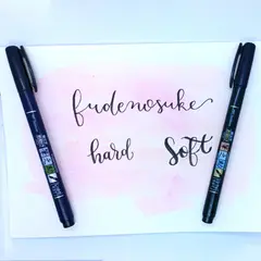 TOMBOW - Fudenosuke Punta Dura y Blanda Negro Kit Lettering