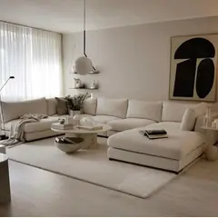 GENERICO - Seccional Mbappé en U 300×180×180 cm en Tela Chenille Antifluido Sofá Familiar Moderno