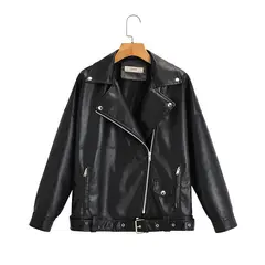GIOIO - Chaqueta Efecto Cuero Mujer