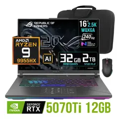 ASUS - Laptop Rog Strix G16 16″ 2.5K 240Hz Ryzen 9-9955HX Nvidia 12gb RTX5070ti 32gb Ram 2tb Ssd