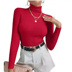 GENERICO - Cafarena Hilo Rojo Manga Larga Mujer - Tallas XS al M