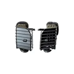 GENERICO - Par de Rejillas Centrales Aire Acondicionado Toyota Hilux Vigo 2005-2015 Negro