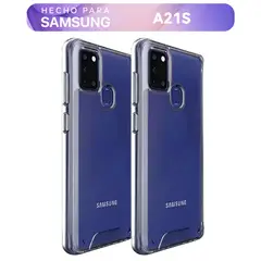 CASE - Combo 2 Space Transparente Para Samsung A21S Funda Para Celular