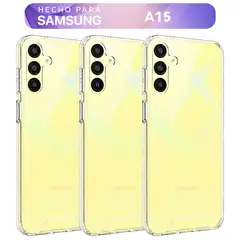 CASE - Combo 3 Space Transparente Para Samsung A15 Funda Para Celular