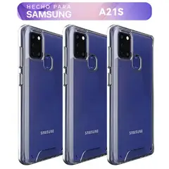 CASE - Combo 3 Space Transparente Para Samsung A21S Funda Para Celular