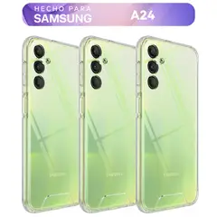 CASE - Combo 3 Space Transparente Para Samsung A24 Funda Para Celular