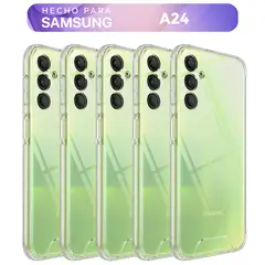 CASE - Combo 5 Space Transparente Para Samsung A24 Funda Para Celular