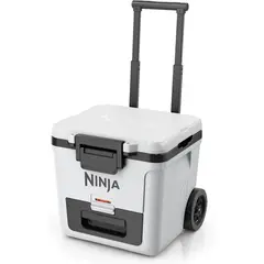 Ninja - NEVERA PORTÁTIL FROSTVAULT FB230WH, CON RUEDAS Y CAJÓN SECO, 30 QT 28,4 L - BLANCO