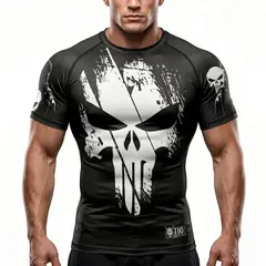 GENERICO - Rashguard de Compresión Punisher - TIO Rashguard - Manga Corta