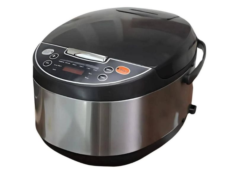 Olla Arrocera Multifuncion Antiadherente Acero Inoxidable 5l Plateado