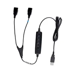 AXTEL - Cable USB-A con Cordón de Entrenamiento para Auriculares Call Center