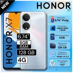 HONOR - Celular X7 6.74" Pulg. 6GB RAM 128GB RAM Magic UI 4.2 - Titanium Silver