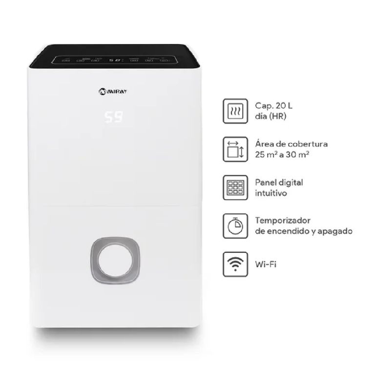Deshumedecedor 4L DM-225W con Temporizador y WiFi 25-30 m²