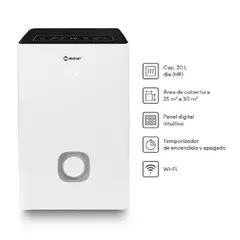 MIRAY - Deshumedecedor 4L DM-225W con Temporizador y WiFi 25-30 m²