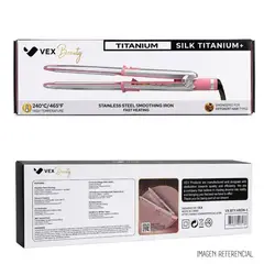 VEX - PLANCHA DE CABELLO BEAUTY SILK TITANIUM+ 240°C 70W Rosada VX.BTY.HRON-1