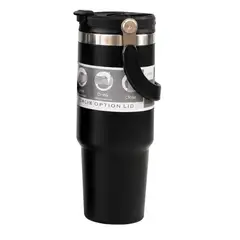 GENERICO - Toma todo termo con asa Negro 900 ml Acero Inoxidable 304