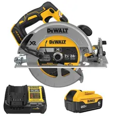 DEWALT - Sierra Circular 71/4" 5500Rpm Baretool DCS570B + Batería 20V 5.0Ah DCB205-B3 + Cargador 12V / 20V DC