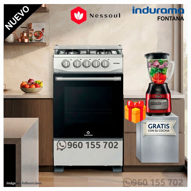 Cocina de 4 Hornillas Fontana - Modelo Nuevo + BLSTPEGCRT