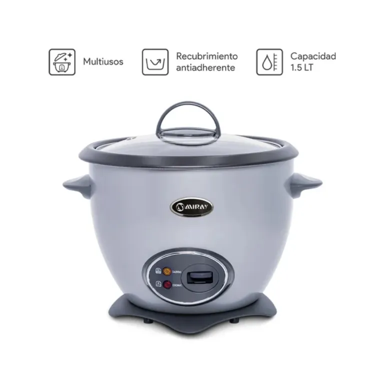 Olla Arrocera OM-T337S 1.5 litros Plata