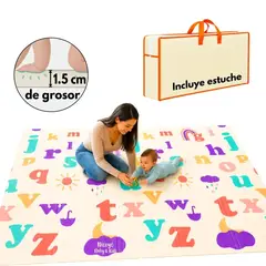 Baby - Alfombra de Juegos GRUESA para Bebés y Niños Plegable y Reversible D1