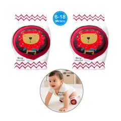 Baby - Rodilleras de Bebé Acolchonadas Antigolpes Diseño Leóncito Blanco