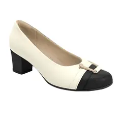 PICCADILLY - ZAPATO JOANETE MUJER OFF WHITE/PRETO 11015700000007
