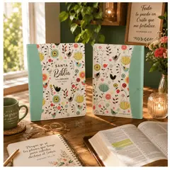 OEM - Biblia Reina - Valera 1960 Colección Primavera Turquesa Letra Grande 11 Puntos