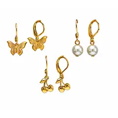 Cyzone - Set de Aretes Cherry Wings X3