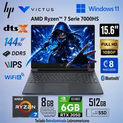 HP - Laptop Victus 15-FB3018LA AMD Ryzen 7 7445H 8GB RAM 512GB SSD RTX 3050 15.6" FHD - 144Hz