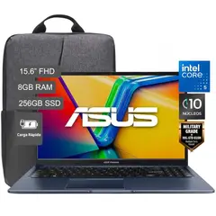 ASUS - Laptop Vivobook Core 5 8GB RAM 256GB SSD 15.6FHD Win11 + Mochila + Mouse