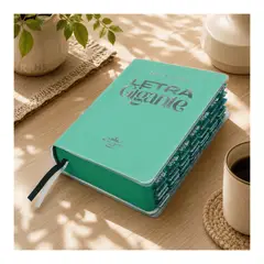 OEM - Biblia Reina Valera 1960 - Letra Gigante - 14 Puntos - Color Verde Menta Con Forro Transparente Y Tabs