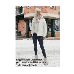 OEM - Leggins Mujer Calentador Pretina Alta Interior Micropolar Viaje Invierno Mina