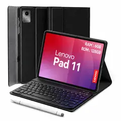LENOVO - Tablet Pad 11 6GB+128GB WiFi 11” Gris Incluye teclado+lápiz