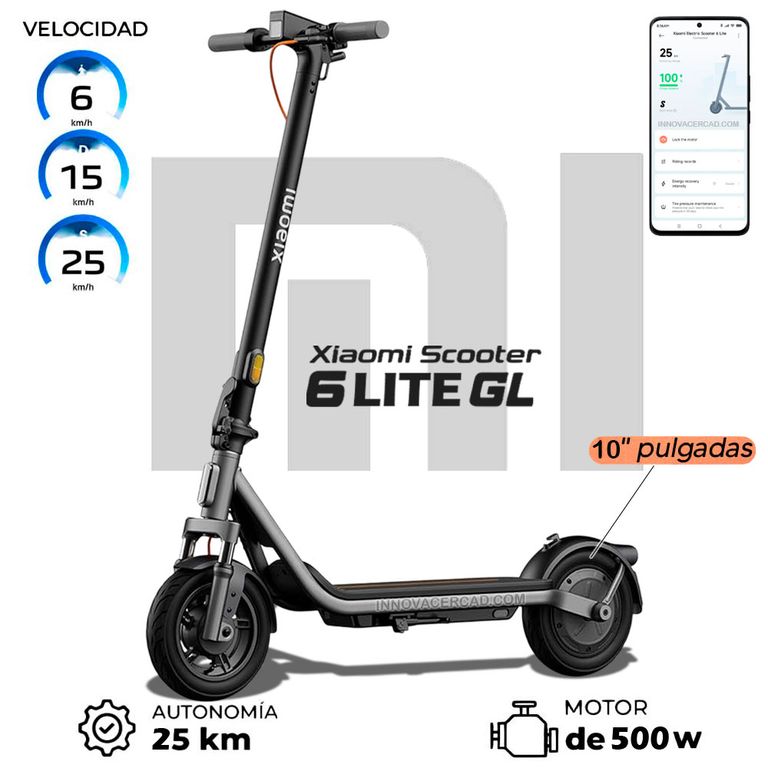 Scooter Electrico 6 Lite 25km/h, 500W, 25km.