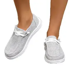 VATYERTY - Mocasines cómodos de tela sin cordones