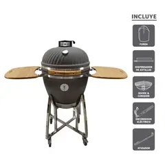 BLACK - Horno Kamado Premium FLAME 22 KS-22-SP-G - GRIS